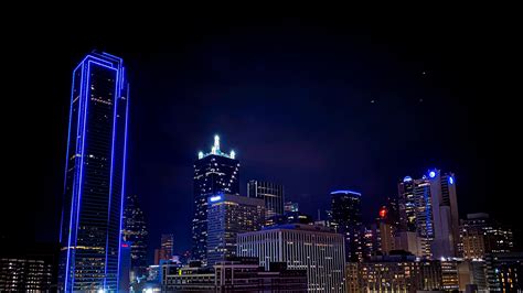 Downtown Dallas at night (Photo credit to Zack Brame) [3840 x 2160]