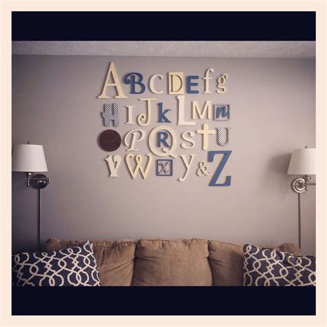 Alphabet wall art. | Alphabet wall art, Alphabet wall, Home decor decals