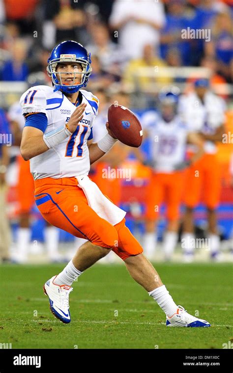 Boise State quarterback Kellen Moore #11 during the NCAA football game ...