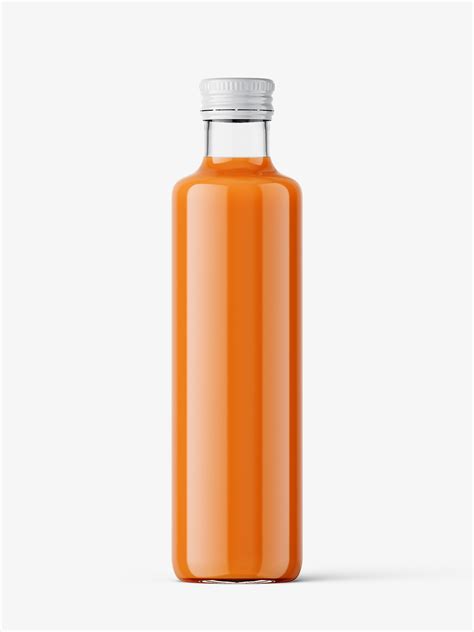 Carrot juice bottle mockup - Smarty Mockups