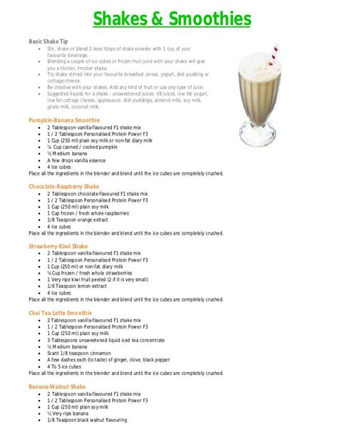 herbalife shake recipes vanilla