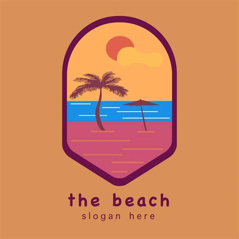 Summer beach logo design Vector 25692326 Vector Art at Vecteezy