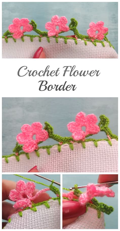 Crochet Beautiful Flower Border - Pretty Ideas