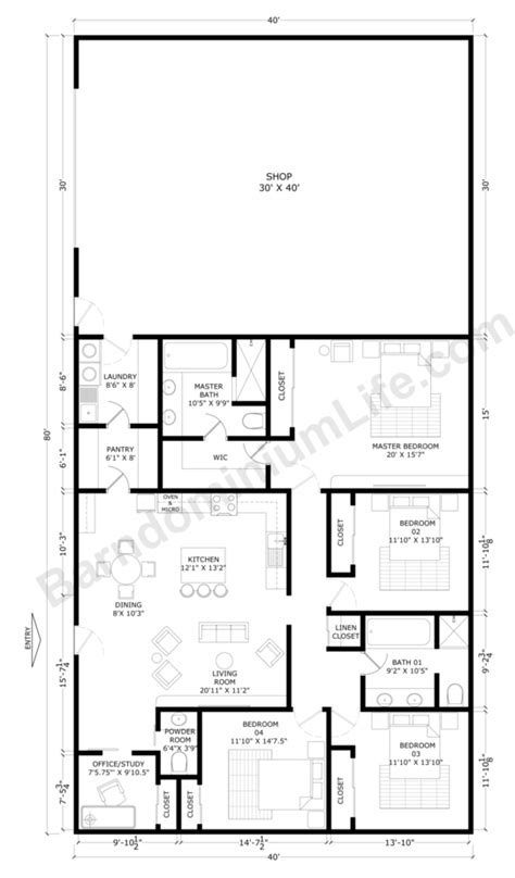 Barndominium With Shop Floor Plans