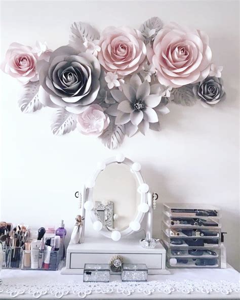 Nursery Wall Decor Large Paper Flowers Paper Flowers Wall Decor Paper Flower Backdrop Paper ...