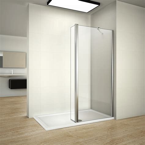 Walk In Shower Bath WetRoom enclosure Cubicle Flipper Glass SidePanel ...