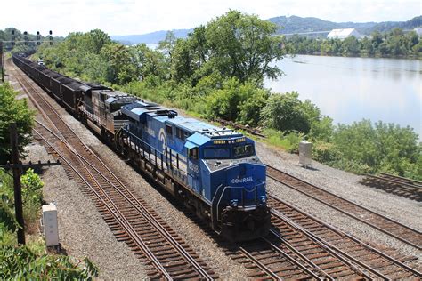 Norfolk Southern's Conrail Heritage Unit (NS ES44AC 8098 along with NS ...