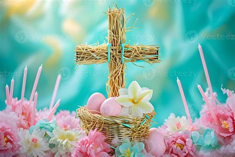 AI generated Cross symbol of the death and resurrection Happy Easter ...