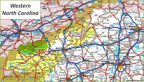 Map Of Western North Carolina And Eastern Tennessee - Map Of Europe And Asia