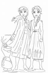Frozen 2 Coloring Pages – Elsa And Anna coloring sketch template