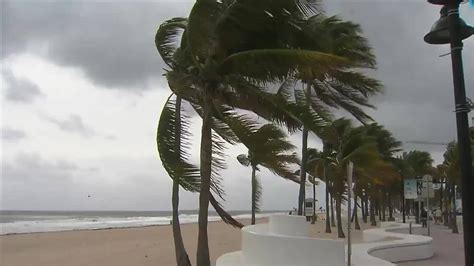 Windy weather slows down activity at South Florida beaches - YouTube