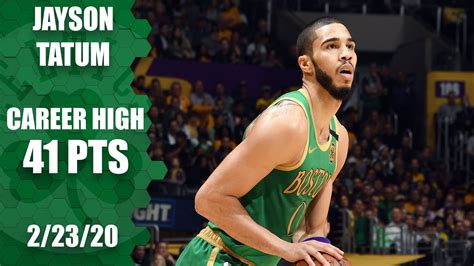 Jayson Tatum scores 41, ties career high in Celtics vs. Lakers | NBA ...