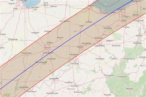 2024 Eclipse Path Interactive Map Indiana - Alix Pearle