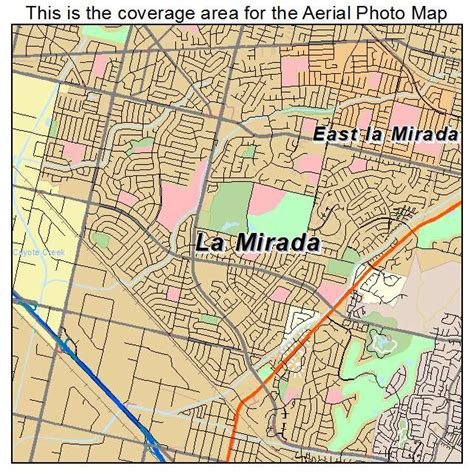 Aerial Photography Map of La Mirada, CA California