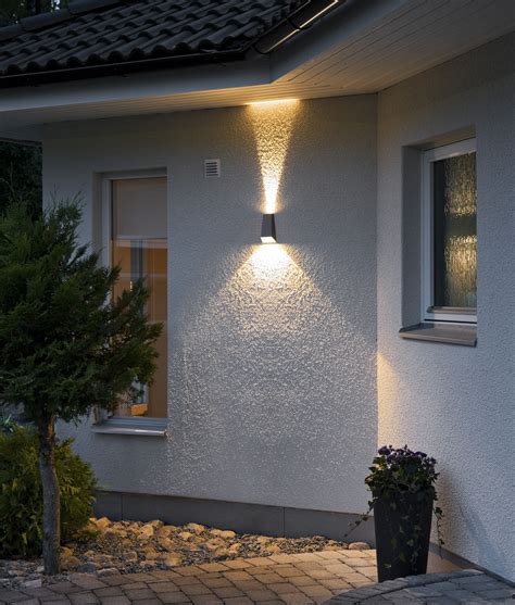 Anthracite Angled LED Wall Washer Light | Outdoor wall lighting, Led ...