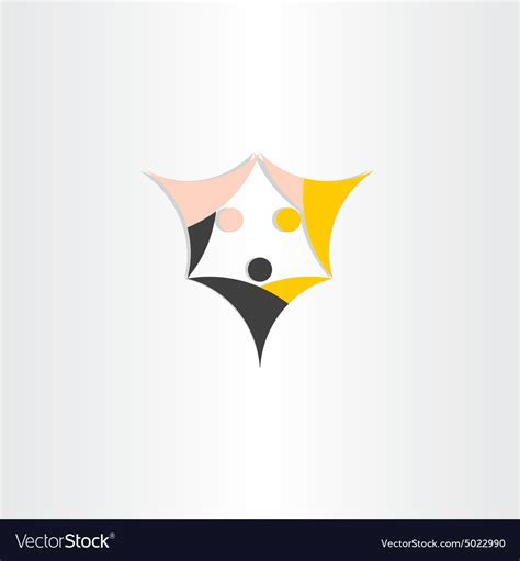 Equality of people races concept symbol Royalty Free Vector