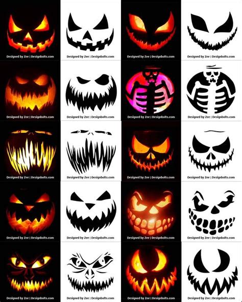 Free-Scary-Halloween-Pumpkin-Carving-Stencils,-Patterns-&-Ideas-2018-Jack-O-Lantern-Faces ...