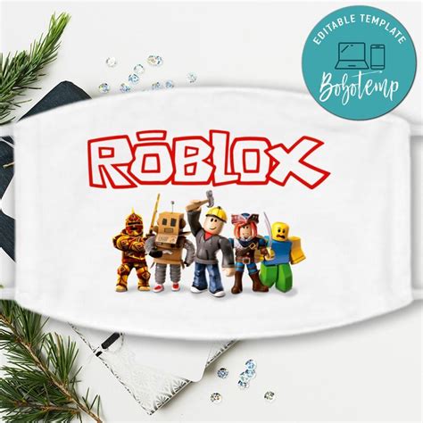 Cute Roblox Washable Face Mask for boy | Bobotemp