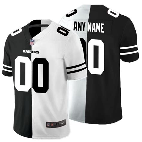 Nike Las Vegas Raiders Customized Black And White Split Vapor ...