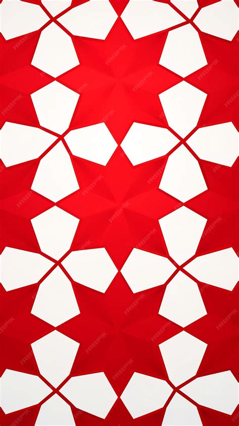 Premium AI Image | Red geometric background white wallpaper for phone