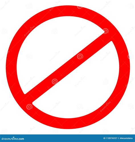 Prohibition Stop Sign With Space For Icon. Danger Attention Symbol Cartoon Vector ...