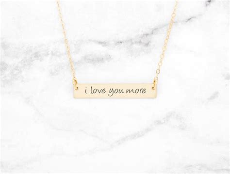 I Love You More Necklace, Love Necklace, Love Script Necklace, Gift for ...