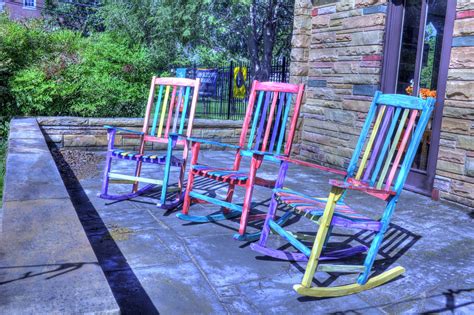 Colorful Rocking Chairs - Near Music Row | Colorful rocking … | Flickr