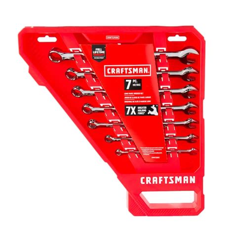 CRAFTSMAN 7-Piece 12-Point Metric Standard Combination Wrench Set in the Combination Wrenches ...