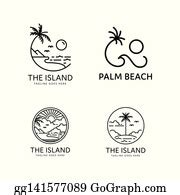 900+ Palm Tree And Beach Logo Collection Clip Art | Royalty Free - GoGraph