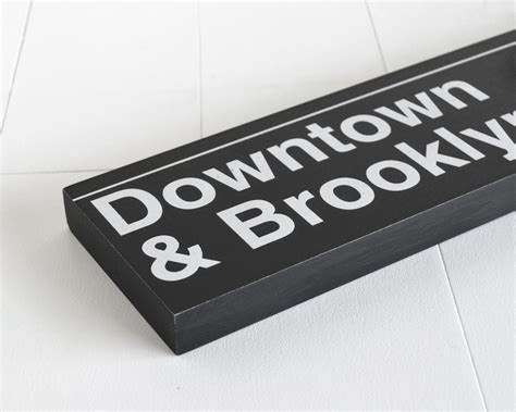 Downtown & Brooklyn New York City Subway Sign Wood Sign - Etsy