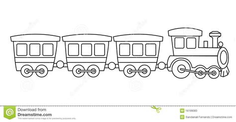 Kids Toy Train Coloring Book Graphic Isolated On White Background # ...