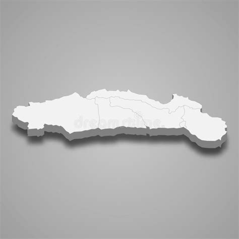 3d Isometric Map of Gorontalo is a Province of Indonesia Stock ...