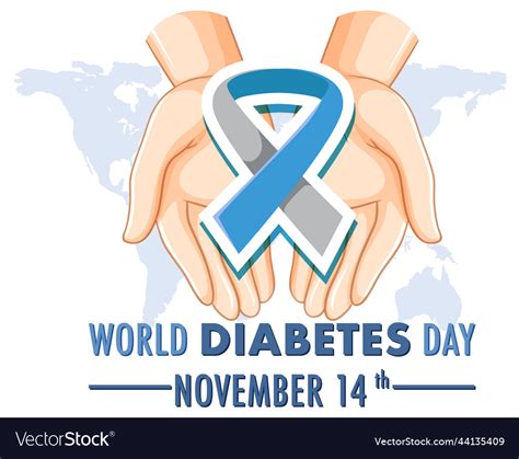 World diabetes day logo design Royalty Free Vector Image