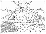 Volcano Coloring Pages For Kids  Home sketch template