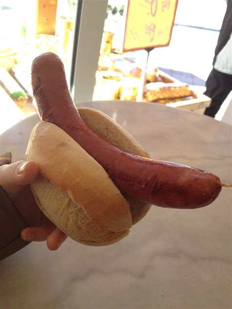 German sausage in a bun :3 Big sausage, tinie bun. Titisee, Germany ...