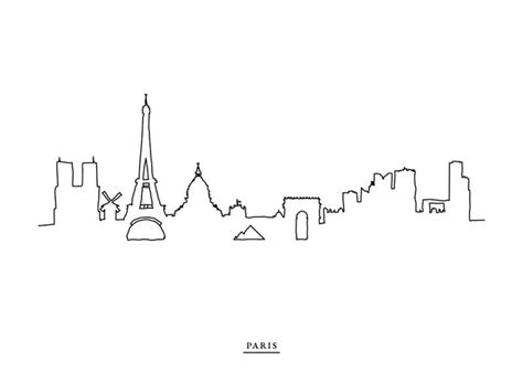 skyline line: paris Wall Art Prints by Cindy Lackey | Minted | Limited ...