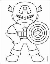 Captain America Coloring Page sketch template