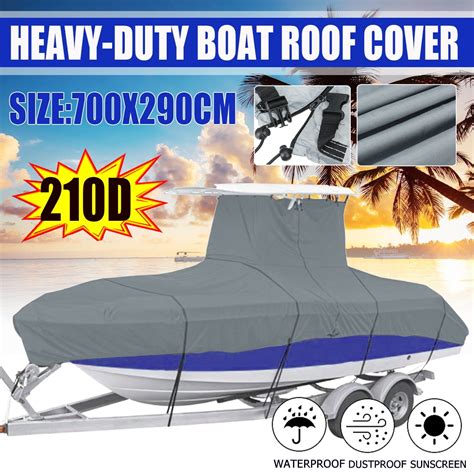 210D Heavy Duty Center Console T-Top Waterproof Boat Cover Replacement for Center Console Style ...