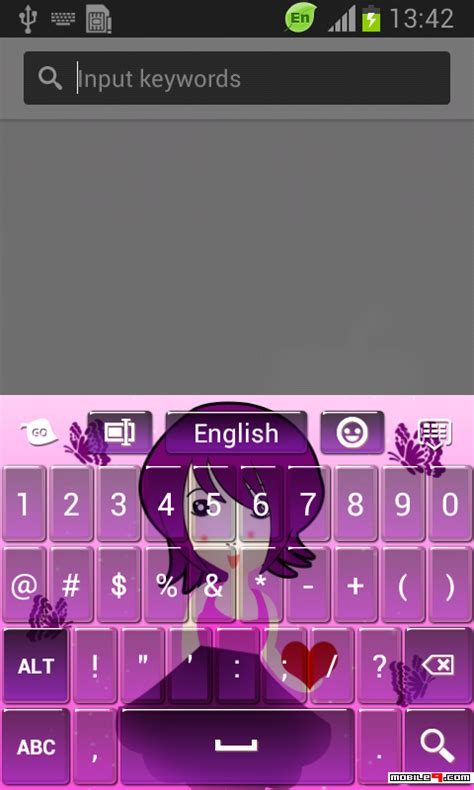 Download Anime HD Keyboard GO SMS Themes - 3994556 - butterfies pink purple colors cartoon girl ...