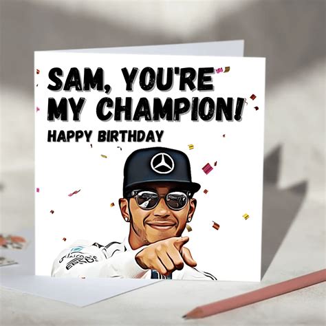 Lewis Hamilton F1 Card, Birthday, Father's Day, Mother's Day – ChampionPrints