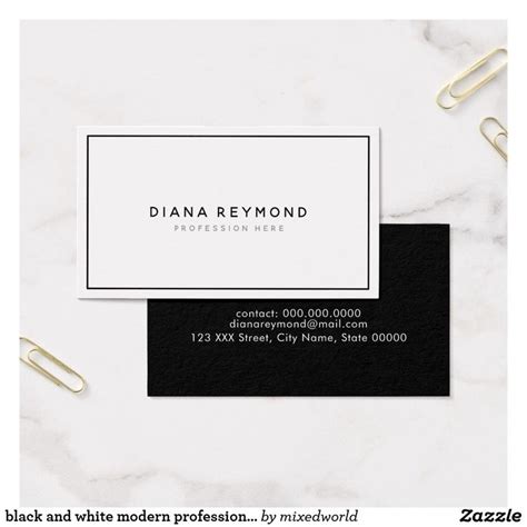 black and white modern professional minimalist business card | Zazzle.com | Minimalist business ...