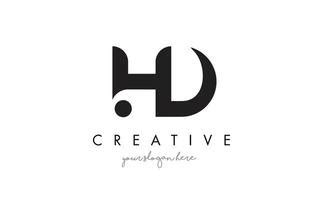 HD Letters Logo Design Slim. Creative Simple Black Letter Concept. 4904663 Vector Art at Vecteezy