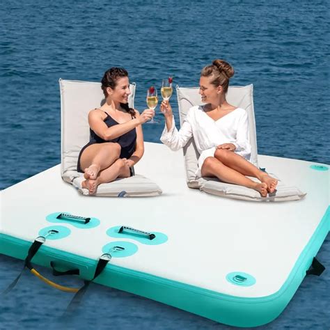 Inflatable Floating Dock with Pump-10Ftx10Ft – Sunzout Outdoor Spaces LLC