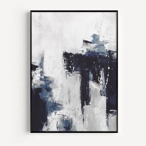 Indigo Blue Set of 3 Prints, Abstract Art, Dark Blue Gallery Wall Set ...