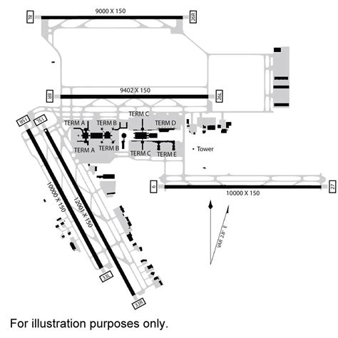 Bush international airport map - Bush intercontinental airport map (Texas - USA)