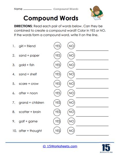 Compound Words Worksheets - 15 Worksheets.com