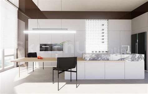 6960. Free Sketchup Kitchen Interior Model Download