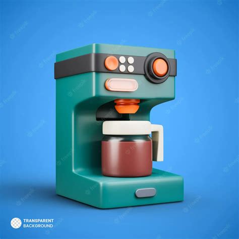 Premium PSD | Coffee maker with cups icon isolated 3d render illustration | Coffee maker, Coffe ...