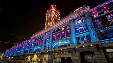 Flinders Street Station Has a Colourful New Light Display - Concrete ...