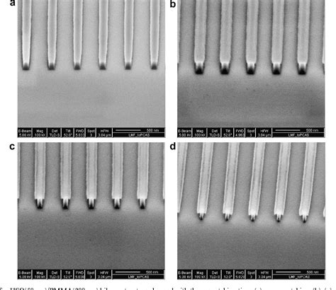 [PDF] Electron beam lithography of HSQ/PMMA bilayer resists for ...